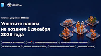 Уплати налоги не позднее 1 декабря 2026
